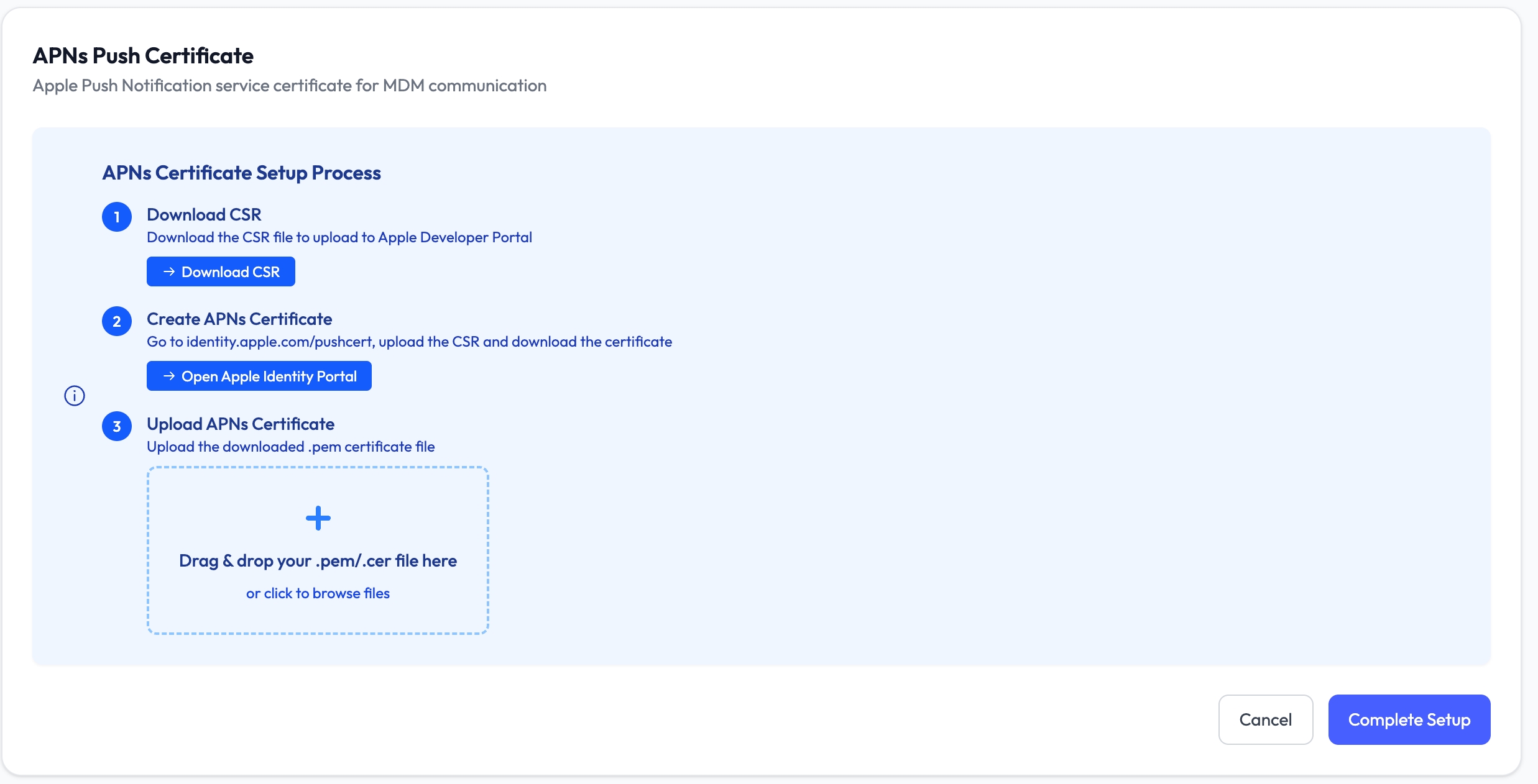 APNs Setup Step 2